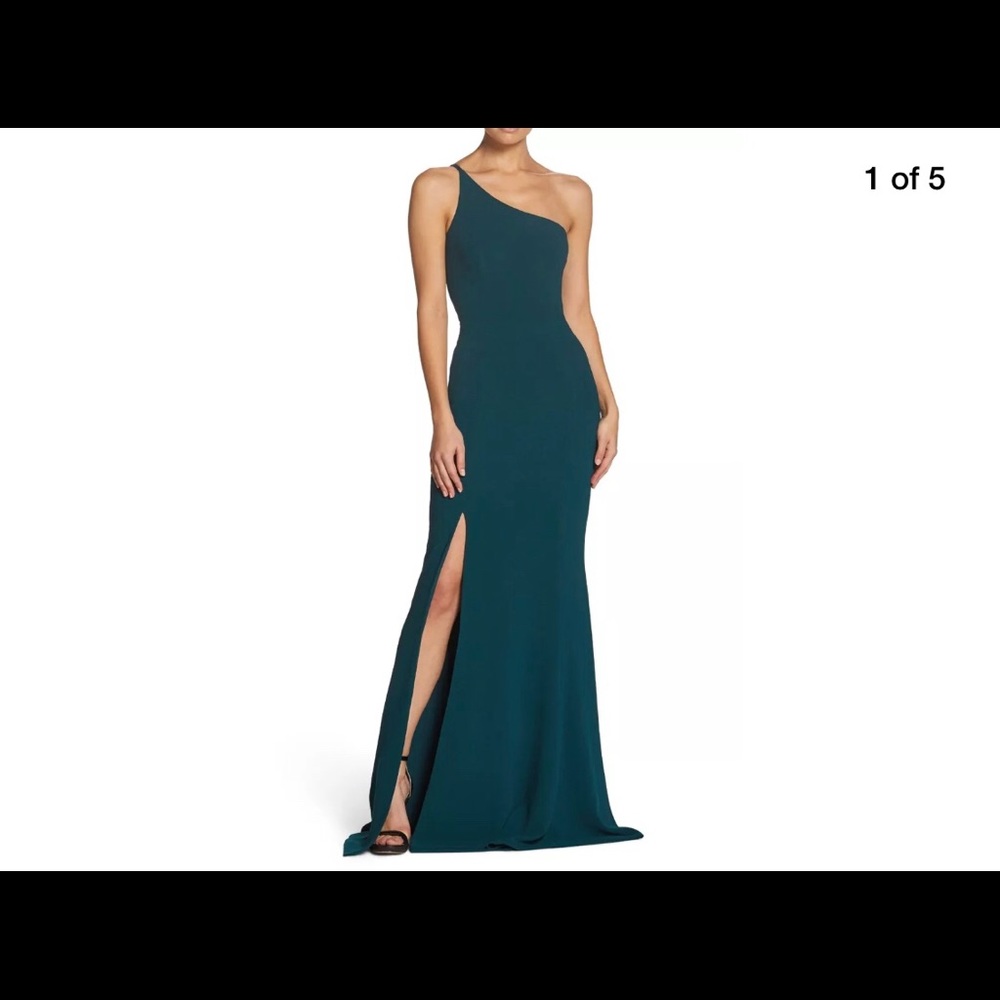 Dress the Population One Shoulder Pine Size Small